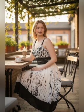 JS Boutique Beaded Silk Floral Dress